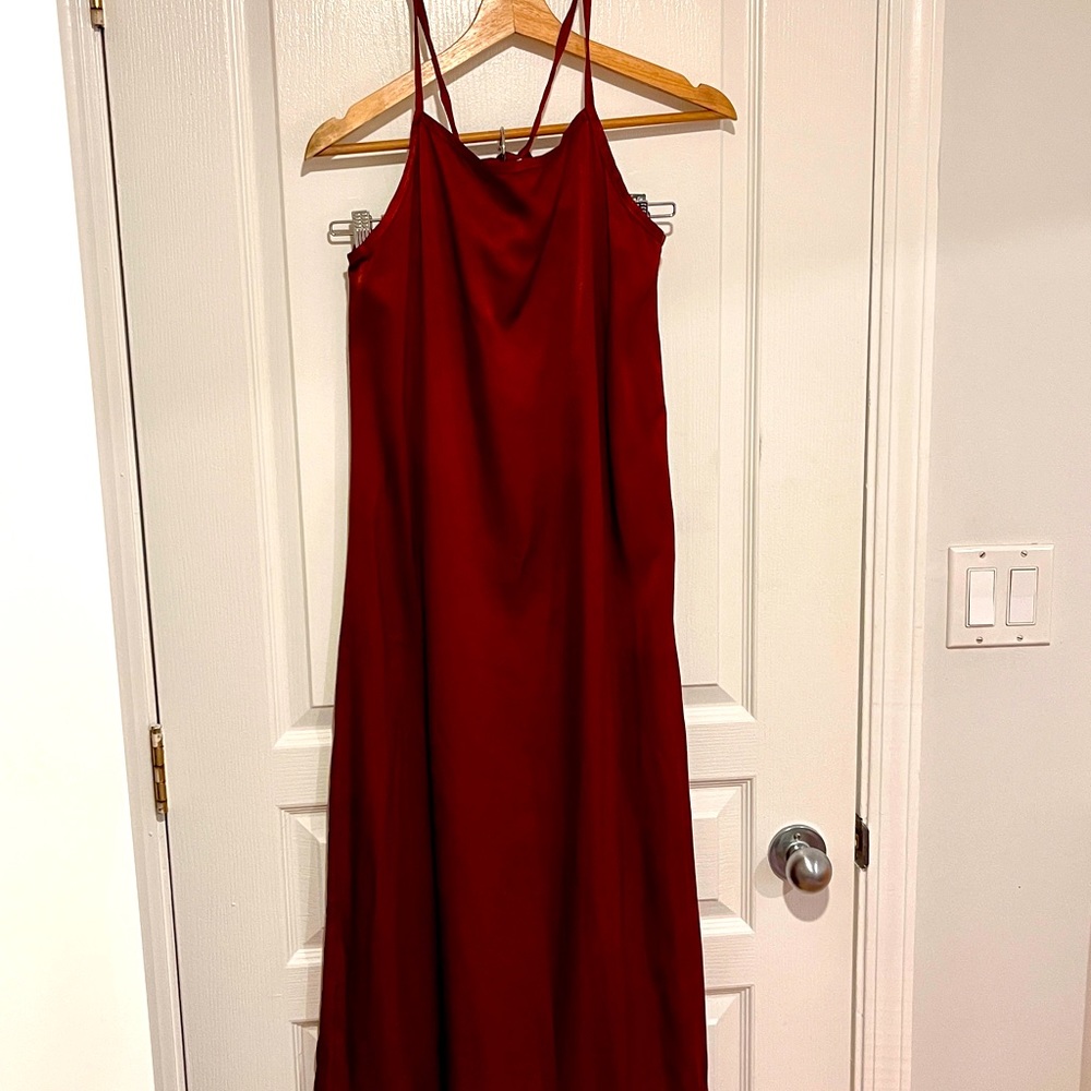 LACAUSA Red Maxi Dress